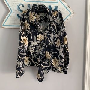 Tommy Bahamas silk crop top